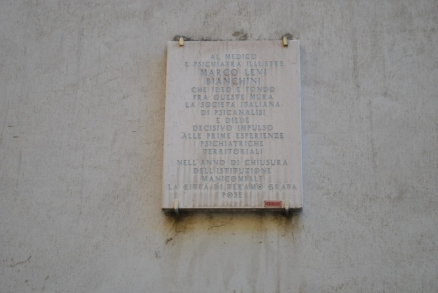 Marco Levi Bianchini's memorial tablet.JPG